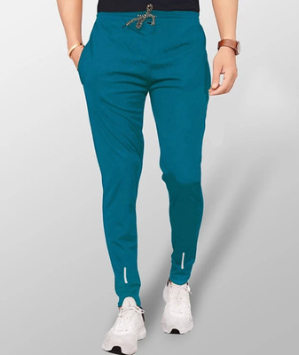 kdsn Solid Men Light Blue Track Pants