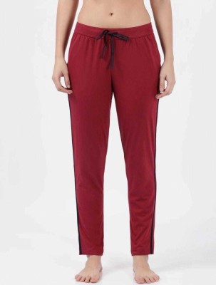 JOCKEY Striped Women Maroon Track Pants