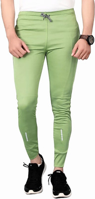 kdsn Solid Men Light Green Track Pants