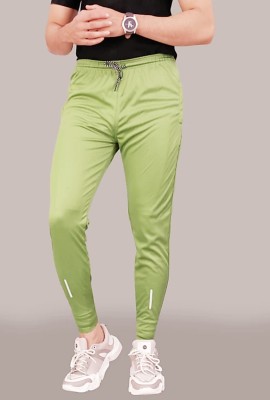 kdsn Solid Men Light Green Track Pants