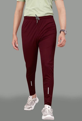 kdsn Solid Men Maroon Track Pants