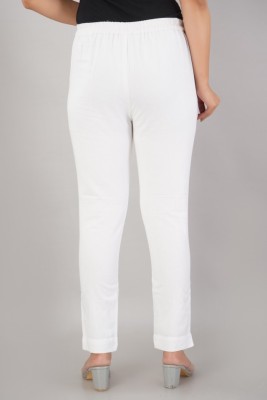 SUPRYIA Regular Fit Women White Trousers