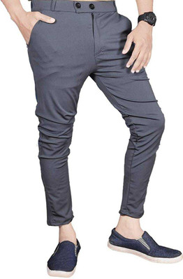 Dev Slim Fit Men Grey Trousers