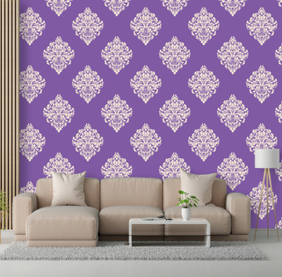 We Kreate Vinyl Decorative Purple Wallpaper(L x W: 250 cm x 45 cm)