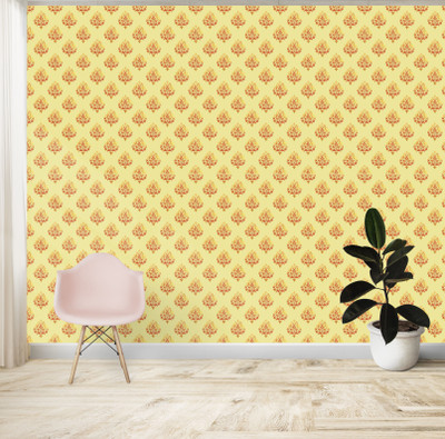 We Kreate Vinyl Decorative Yellow Wallpaper(L x W: 250 cm x 45 cm)