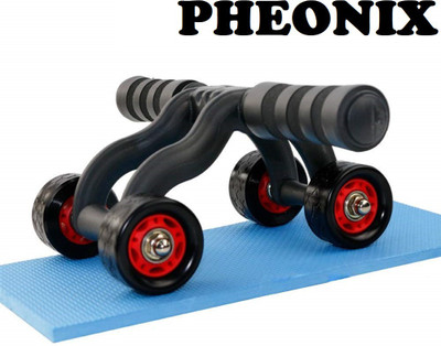 Pheonix Unisex 4 Wheel AB Wheel Roller - Abdominal fitness trainer Ab Exerciser(Multicolor)