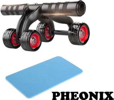 Pheonix 4 Wheel AB Wheel Roller Abdominal Abdomen Muscle Training for Men/Women Ab Exerciser(Multicolor)