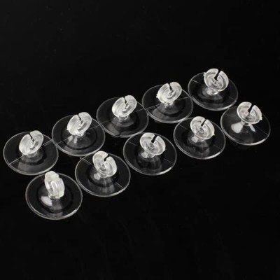 Mr Traders Transparent Airline Oxygen Tube Suction Cup Holder for Fish Tank (Pack of 10) Aquarium Tool