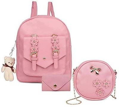 GrabOn Girls Casual Backpack 15 L Backpack(Black)