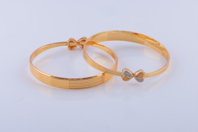 tejasvita imitation Brass Gold-plated Bangle Set(Pack of 2)