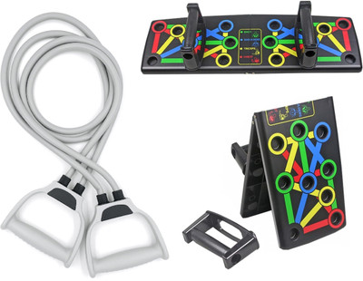 LIVOX Push Up Board System, 14 in 1 Body Building Exercise Tools With Toning Tube Push-up Bar(Multicolor)