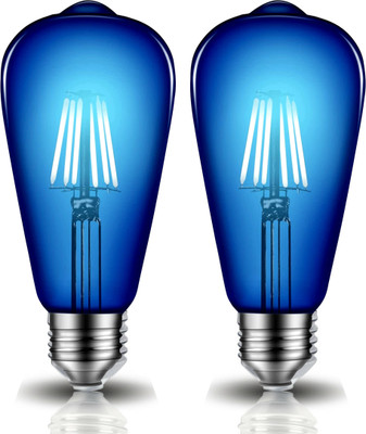 Hybrix 4 W Basic Decorative E27 LED Bulb(Blue, Pack of 2)
