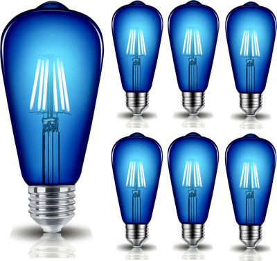 Hybrix 4 W Basic Decorative E27 LED Bulb(Blue, Pack of 7)