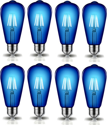 Hybrix 4 W Basic Decorative E27 LED Bulb(Blue, Pack of 8)