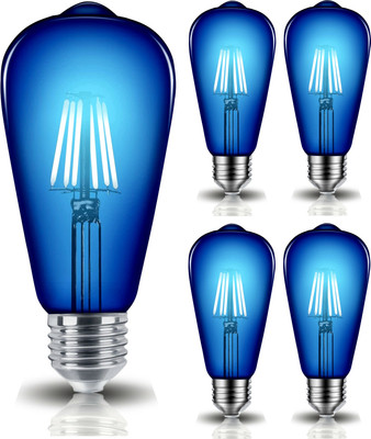 Hybrix 4 W Basic Decorative E27 LED Bulb(Blue, Pack of 5)