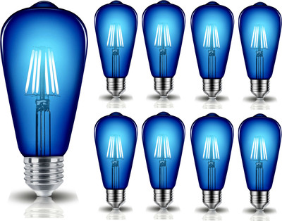 Hybrix 4 W Decorative E27 LED Bulb(Blue, Pack of 9)