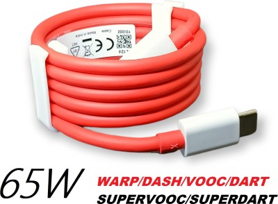 ULTRAWARP USB Type C Cable 6.5 A 0.9 m original WARP CHARGING CABLE(Compatible with oppo,realme,narzo,oneplus,vivo,iqoo,samsung,motorola,mi,redmi,poco, Red, One Cable)