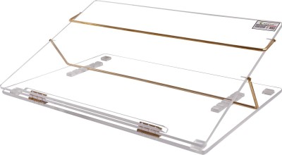 RASPER Acrylic Writing Desk Acrylic Table Top Elevator (Standard Size 21x15 Inches) Acrylic Portable Laptop Table(Finish Color - Clear Transparent, Pre Assembled)