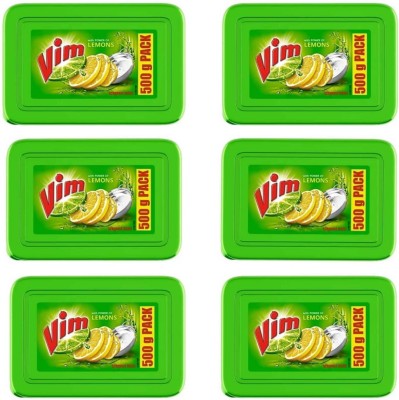 Vim Tub Lemon Dishwash Bar(6 x 500 g)