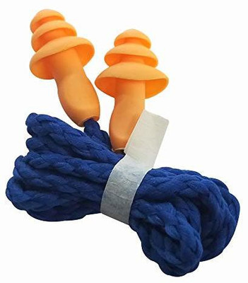 3M 1270 Corded Foam Disposable Noise Reduction Ear Plugs -Pack of 10 Ear Plug(Blue)
