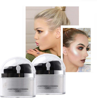 Latixmat New HD Touch water proof silver loose powder highlighter Combo of 2 Highlighter(silver)