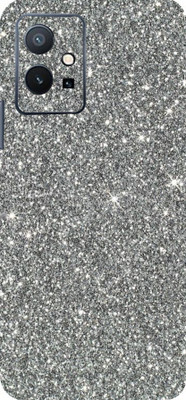 Mclaxa Grey Glitter Mobile Back Skin, Grey Glitter, Vivo T1 Mobile Skin(Grey Glitter Skin With Super Matte Finish)