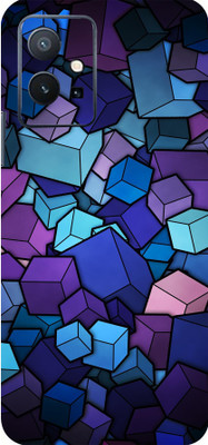 Mclaxa Cubes Vector Mobile Back Skin, Cubes Vector, Vivo T1 Mobile Skin(Cubes Vector Skin With Super Matte Finish)