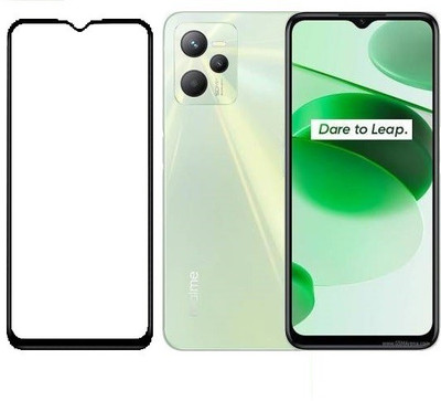 welldesign Edge To Edge Tempered Glass for Realme C35(Pack of 1)
