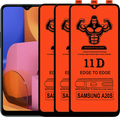 HQ Protection Edge To Edge Tempered Glass for SAMSUNG GALAXY A20S(Pack of 3)
