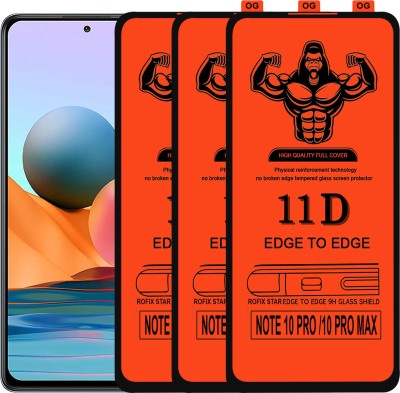 Laxdom Edge To Edge Tempered Glass for REDMI NOTE 10 PRO MAX(Pack of 3)