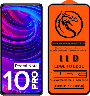 TOPTEMPER Edge To Edge Tempered Glass for REDMI NOTE 10 PRO(Pack of 1)