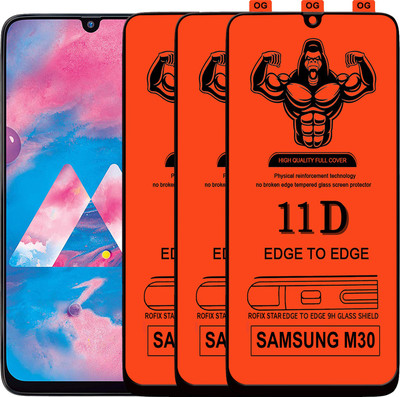HQ Protection Edge To Edge Tempered Glass for SAMSUNG GALAXY M30(Pack of 3)