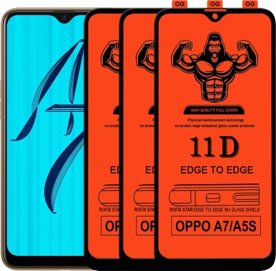 HQ Protection Edge To Edge Tempered Glass for OPPO A5S(Pack of 3)