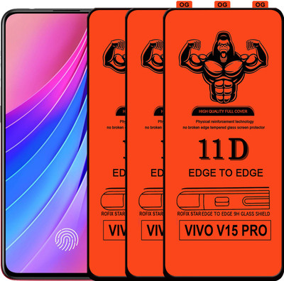 Laxdom Edge To Edge Tempered Glass for VIVO V15 PRO(Pack of 3)