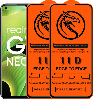 TOPTEMPER Edge To Edge Tempered Glass for REALME GT NEO 2(Pack of 2)