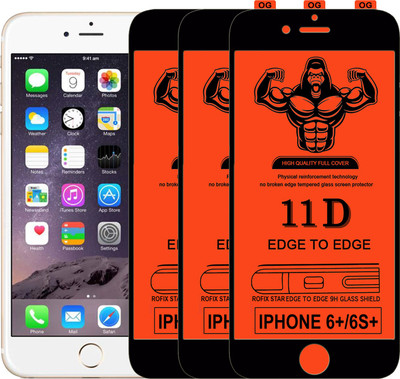 HQ Protection Edge To Edge Tempered Glass for Apple iPhone 6s Plus(Pack of 3)
