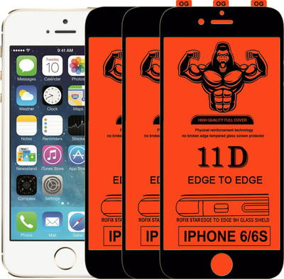 Laxdom Edge To Edge Tempered Glass for Apple iPhone 6(Pack of 3)