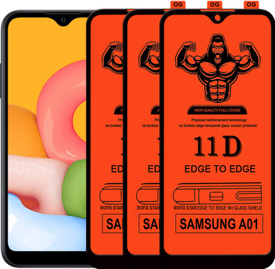HQ Protection Edge To Edge Tempered Glass for SAMSUNG GALAXY A01(Pack of 3)
