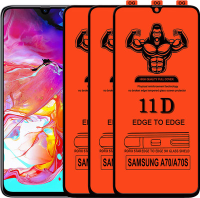 HQ Protection Edge To Edge Tempered Glass for SAMSUNG GALAXY A70S(Pack of 3)