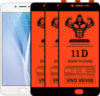 Laxdom Edge To Edge Tempered Glass for Vivo V5(Pack of 3)