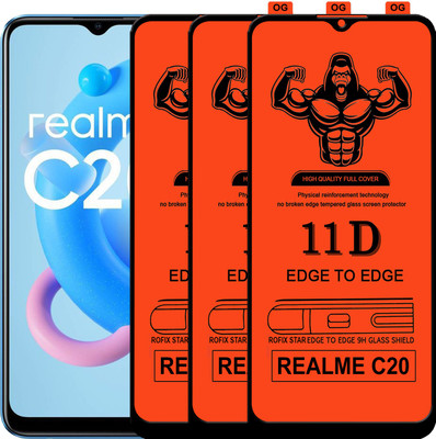 HQ Protection Edge To Edge Tempered Glass for REALME C20(Pack of 3)