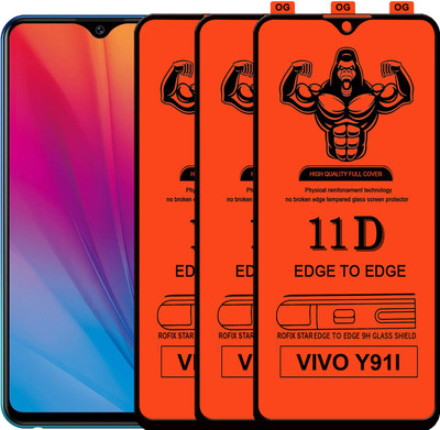 HQ Protection Edge To Edge Tempered Glass for VIVO Y91I(Pack of 3)