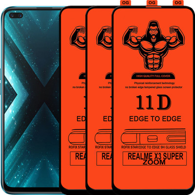 Laxdom Edge To Edge Tempered Glass for REALME X3 SUPER ZOOM(Pack of 3)