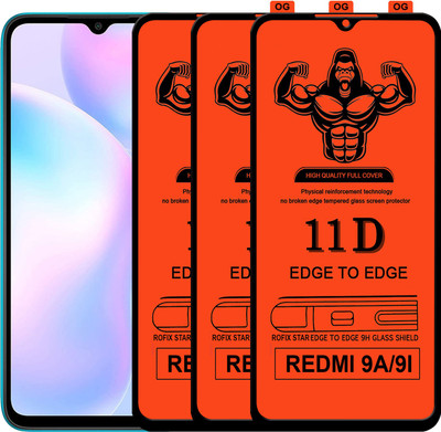 Laxdom Edge To Edge Tempered Glass for REDMI 9I(Pack of 3)