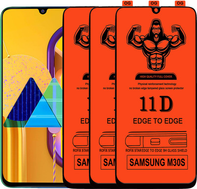 Laxdom Edge To Edge Tempered Glass for SAMSUNG GALAXY M30S(Pack of 3)