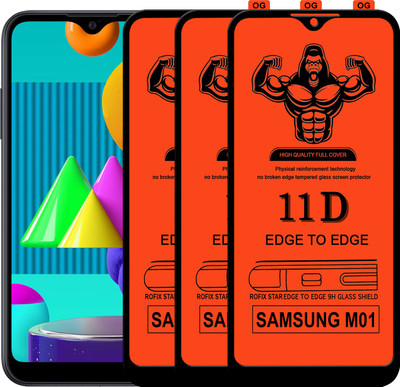 Laxdom Edge To Edge Tempered Glass for SAMSUNG GALAXY M01(Pack of 3)