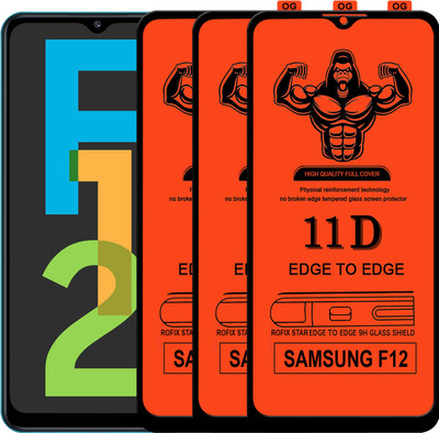 HQ Protection Edge To Edge Tempered Glass for SAMSUNG GALAXY F12(Pack of 3)