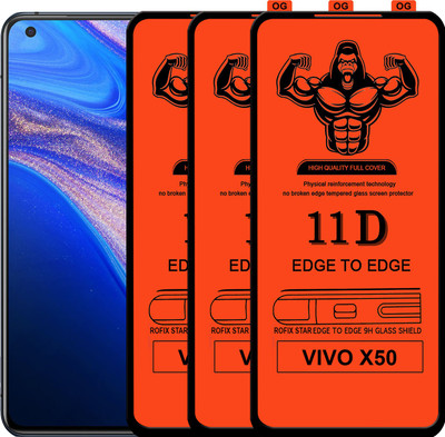 HQ Protection Edge To Edge Tempered Glass for VIVO X50(Pack of 3)