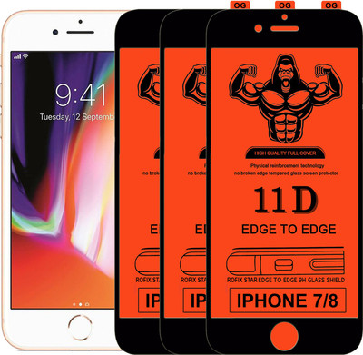 HQ Protection Edge To Edge Tempered Glass for Apple iPhone 7(Pack of 3)