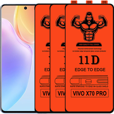 HQ Protection Edge To Edge Tempered Glass for VIVO X70 PRO(Pack of 3)